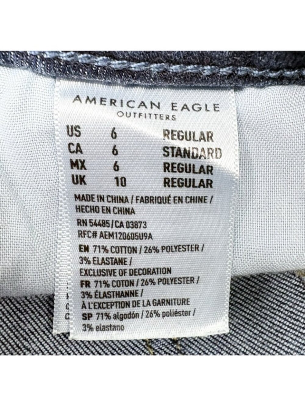 American Eagle Curvy Super Hi-Rise Next Level Stretch Distressed Jegging Jeans 6 - Picture 8 of 9